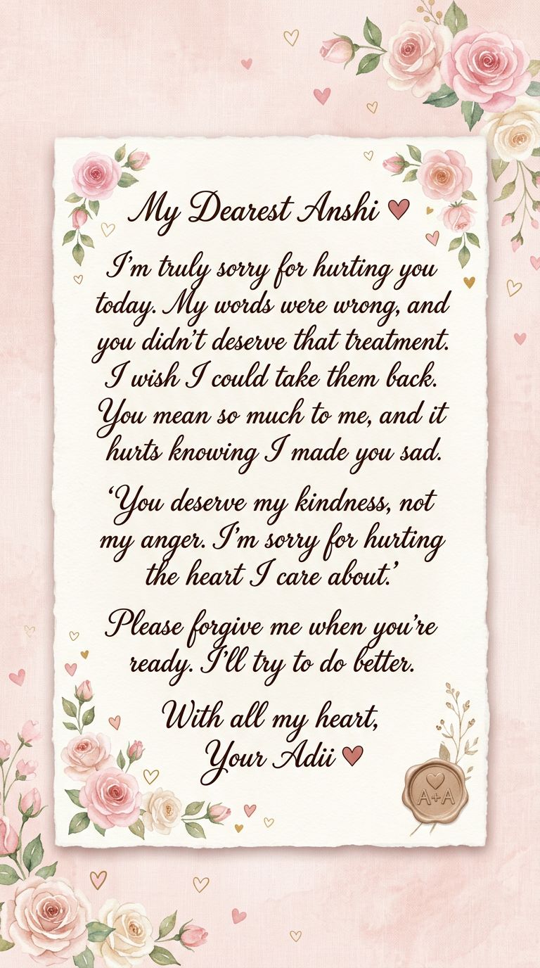 Apology Letter